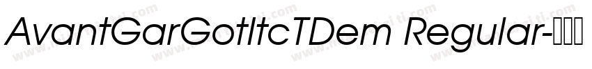 AvantGarGotItcTDem Regular字体转换